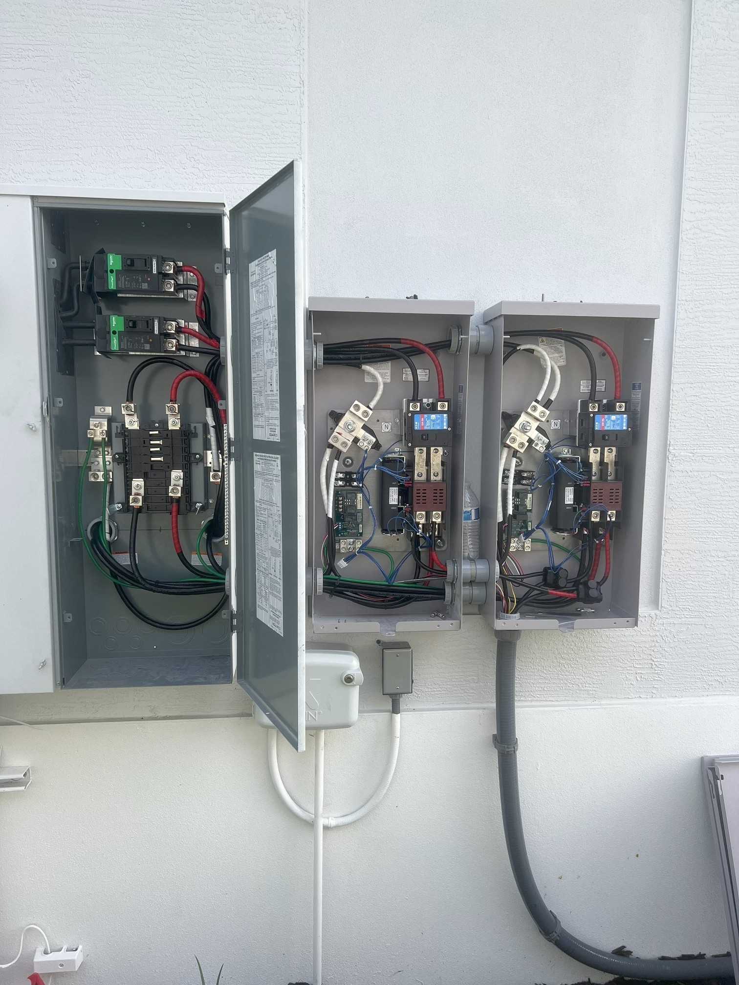 Transfer switch and electrical panel work